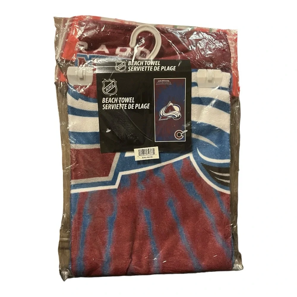 NWT Colorado Avalanche NHL Beach Towel by Northwest - 30x60 Inches